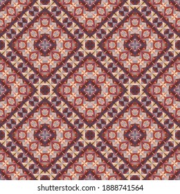 Geometric seamless pattern, ornament, abstract colorful background, fashion print, vector texture.