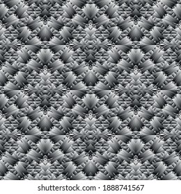 Geometric seamless pattern, ornament, abstract black and white background, fashion print, vector texture for wallpaper, textile, decoration.