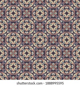 Geometric seamless pattern, ornament, abstract colorful background, fashion print, vector texture for textile, fabric, decoration.