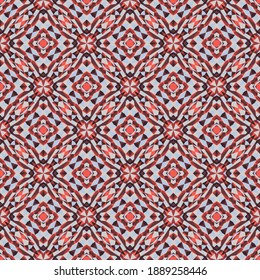 Geometric seamless pattern, ornament, abstract colorful background, vector texture for textile, fabric, decoration.
