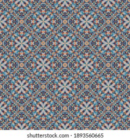 Patrón geométrico sin soldadura, ornamento, fondo colorido abstracto, huella de moda, textura vectorial.