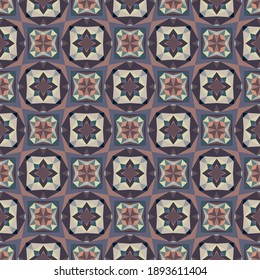 Geometric seamless pattern, ornament, abstract colorful background, fashion print, vector texture.