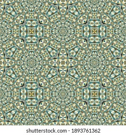 Geometric seamless pattern, ornament, abstract colorful background, fashion print, vector texture.