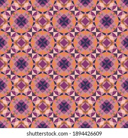 Geometric seamless pattern, ornament, abstract colorful background, fashion print, vector texture.