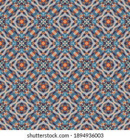 Geometric seamless pattern, ornament, abstract colorful background, fashion print, vector texture.