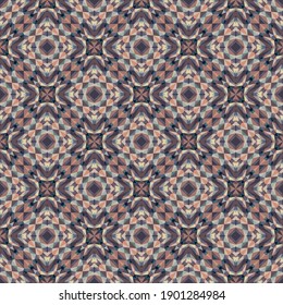 Patrón geométrico sin soldadura, ornamento, fondo colorido abstracto, impresión de moda, textura vectorial para textil, tela, decoración.