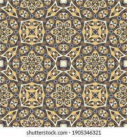 Geometric seamless pattern, ornament, abstract colorful background, fashion print, vector texture for textile, fabric, decoration.