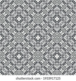 Patrón geométrico sin soldadura, ornamento, fondo abstracto en blanco y negro, impresión de moda, textura decorativa vectorial.
