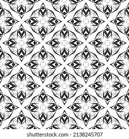 Patrón geométrico sin soldadura, ornamento, fondo abstracto en blanco y negro, impresión de moda, textura decorativa vectorial.