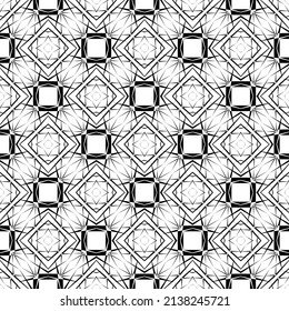 Patrón geométrico sin soldadura, ornamento, fondo abstracto en blanco y negro, impresión de moda, textura decorativa vectorial.