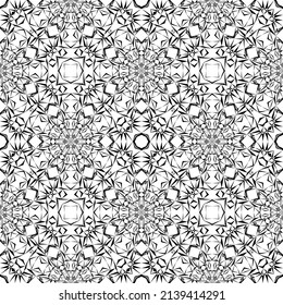 Patrón geométrico sin soldadura, ornamento, fondo abstracto en blanco y negro, impresión de moda, textura decorativa vectorial.