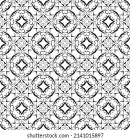 Patrón geométrico sin soldadura, ornamento, fondo abstracto en blanco y negro, impresión de moda, textura decorativa vectorial.