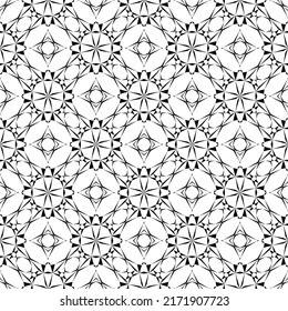 Patrón geométrico sin soldadura, ornamento, fondo abstracto en blanco y negro, impresión de moda, textura decorativa vectorial.