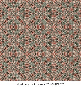 Geometric seamless pattern, ornament, abstract colorful maroon background, fashion print, vector texture.Abstract background texture in geometric ornamental style. 