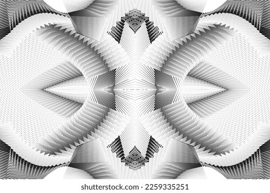 geometric seamless pattern, ornament, abstract halftone lines background, fashion print, vector black and white texture
