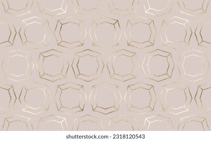Geometrisches nahtloses Muster-Ornament mit goldenen Diamantziegeln.
