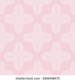 Geometric seamless pattern. Pale pink ornamental desihn for wallpapers, fabrics and textile