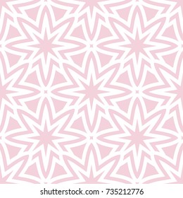 Geometric seamless pattern. Pale pink ornamental desihn for wallpapers, fabrics and textile