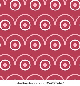 Geometric seamless pattern. Pale red and beige background for wallpapers, textile and fabrics