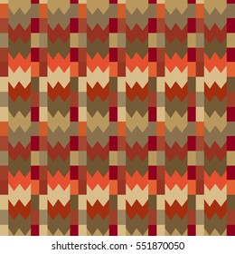 Geometric seamless pattern. Pastel colored shapes in the ethnic style, vector.