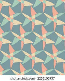 Geometric seamless pattern in pastel colors. Art forms are grouped and arranged in a specific order. Vector image for print, textile, packaging, interior design and your other projects.