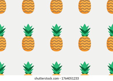 Geometric seamless pattern and pineapple. Vector graphics for prints and gift paper design.