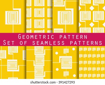 Geometric seamless pattern. The pattern in pink. The pattern for wallpaper, tiles, fabrics and designs. Vector illustration.