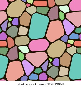 Geometric seamless pattern with polygon shapes