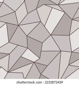 geometric seamless pattern with polygonal pieces grey palette