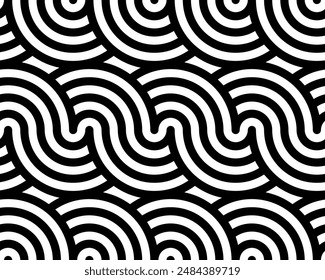 Geometric Seamless pattern of printable vector Art. Artistic Interlocking Shape repeated patterns.