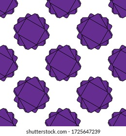 Geometric seamless pattern. Purple abstraction on the white background. Vector illustration.