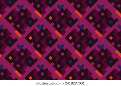 Geometrisches nahtloses Muster mit violetter Farbe