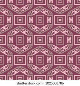 Geometric seamless pattern. Purple red background for wallpapers, textile and fabrics