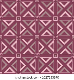 Geometric seamless pattern. Purple red background for wallpapers, textile and fabrics