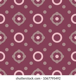 Geometric seamless pattern. Purple red background for wallpapers, textile and fabrics