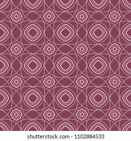 Geometric seamless pattern. Purple red background for wallpapers, textile and fabrics