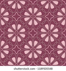 Geometric seamless pattern. Purple red background for wallpapers, textile and fabrics