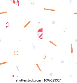Geometric seamless pattern. Random shapes background. Template for graphic design. Vector illustration.