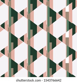 geometric seamless pattern with rectangle, square and circle. Creative geometric texture for fabric, wrapping, textile, wallpaper, apparel. Vector illustration