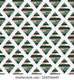 geometric seamless pattern with rectangle, square and circle. Creative geometric texture for fabric, wrapping, textile, wallpaper, apparel. Vector illustration