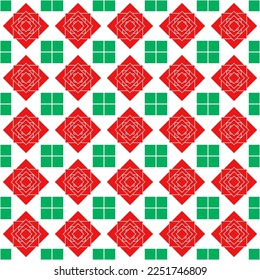 Geometrisches nahtloses Muster - rote Rosen für Design und Druck auf Stoff usw.