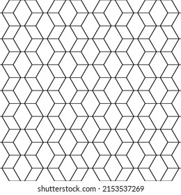 Geometric seamless pattern. Repeated abstract line background. Modern triangle geo texture. Repeating contemporary geometry design for prints. Repeat black, white stylish patern. Vector illustration