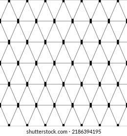 Geometric seamless pattern. Repeated abstract texture. Modern triangle geo patern. Repeating contemporary geometry design for prints. Repeat black line on white background. Vector illustration