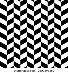 Geometric seamless pattern. Repeated abstract black geometry patern on white background. Simple diagonal geometric shape for design prints. Repeating monochrome geom lattice. Vector illustration