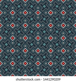 Geometric seamless pattern. Repeated arrows wallpaper. Tribal, ethnic ornament. Pointers motif. Contemporary abstract background. Eclectic digital paper, textile print, page fill. Vector illustration