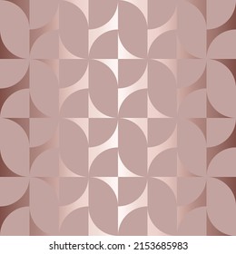 Geometric seamless pattern. Repeated elegant modular background. Luxury texture for design prints. Repeating bauhaus decorative patern. Repeat geometry mosaic grid. Pastel color. Vector illustration