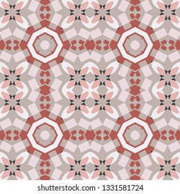 Geometric seamless pattern, repeating abstract background for fabric textile or paper print. Vector illustration