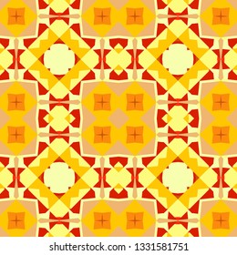 Geometric seamless pattern, repeating abstract background for fabric textile or paper print. Vector illustration