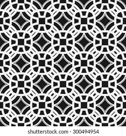 Geometric seamless pattern. Repeating background with rhombus with concave sides.  Vector illustration
