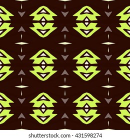Geometric seamless pattern. Repeating colorful tiles. Modern stylish texture. Arabic, aztec design in bright colors. Tribe motif.